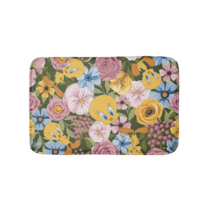 TWEETY™ Floral Embroidery Pattern Bath Mat