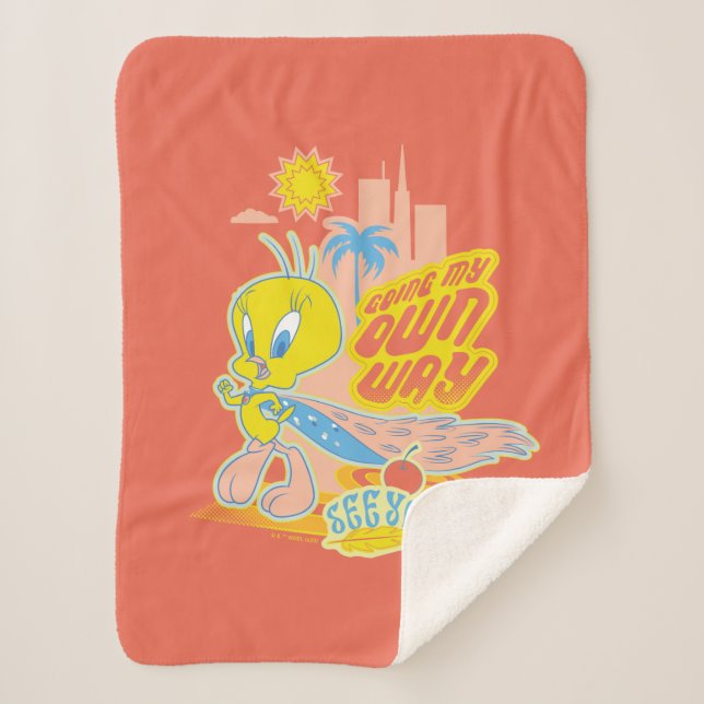 TWEETY™ - Going My Own Way Sherpa Blanket (Front)