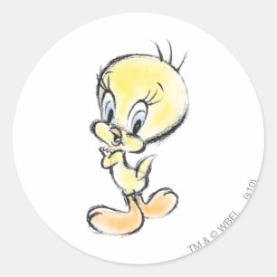 TWEETY™ - Hand Done Classic Round Sticker
