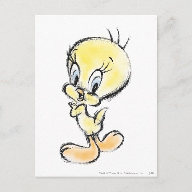 TWEETY™ - Hand Done Postcard (Front)