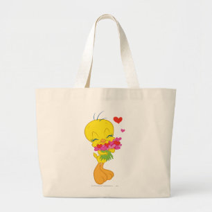 Tweety Hearts Large Tote Bag