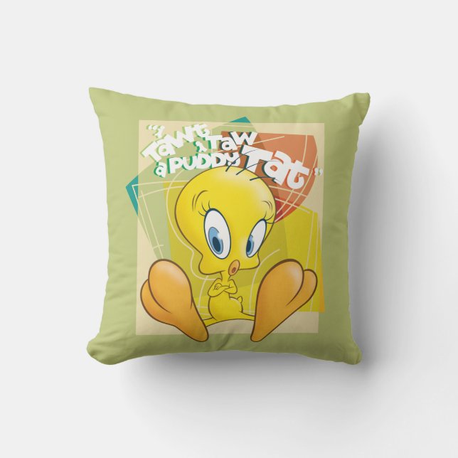 TWEETY™ "I Tawt I Taw A Puddy Tat" Throw Pillow (Front)