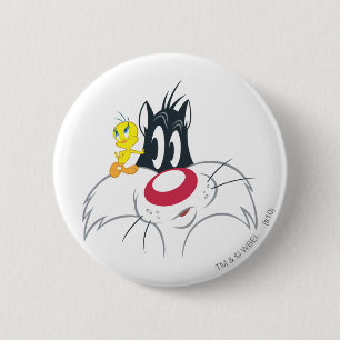 Tweety In Action Pose 12 2 Inch Round Button