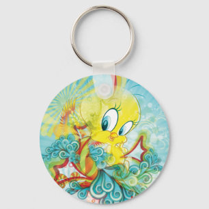 Tweety In Blue Wave Keychain