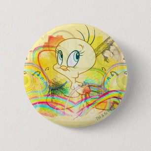 TWEETY™ In Rainbows 2 Inch Round Button