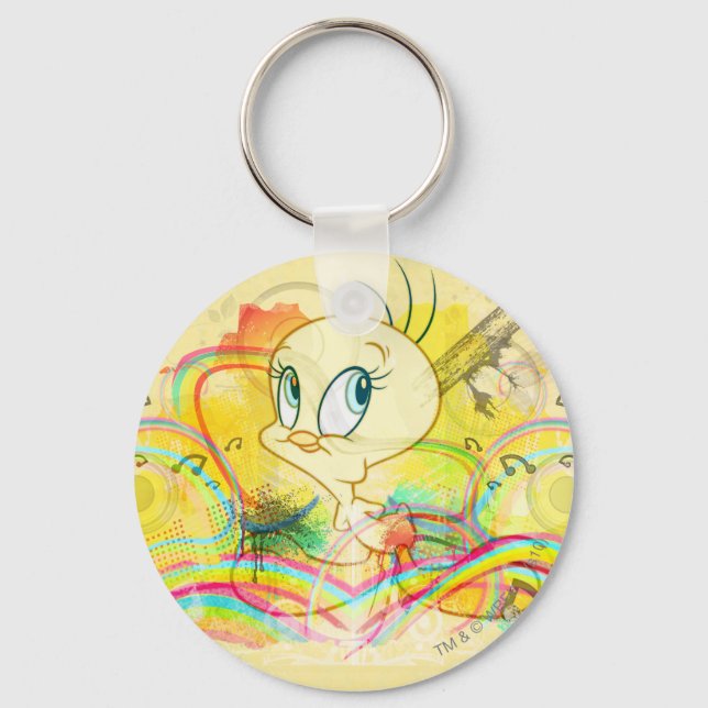 TWEETY™ In Rainbows Keychain (Front)