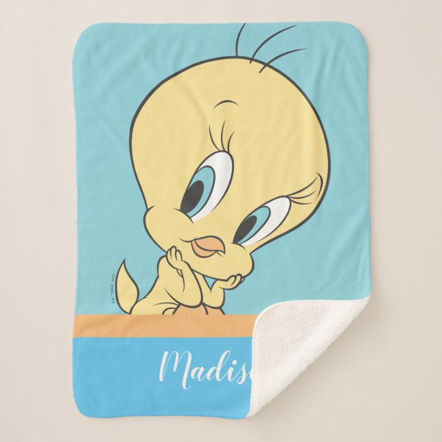 Tweety In The Clouds Pose 9 Sherpa Blanket (Front)