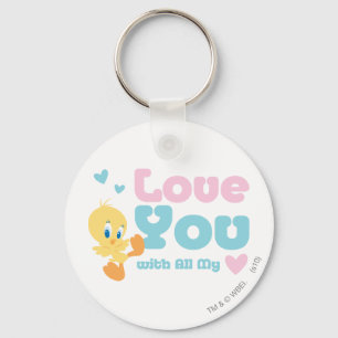 Tweety "Love You With All My Heart" Keychain