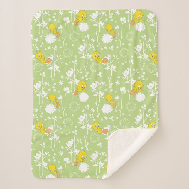 TWEETY™ Springtime Vibes Sherpa Blanket (Front)