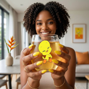 Tweety Stemless Wine Glass