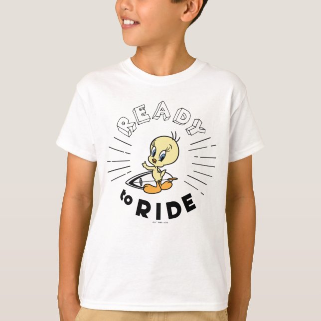 TWEETY™ Surfboard -  Ready to Ride T-Shirt (Front)