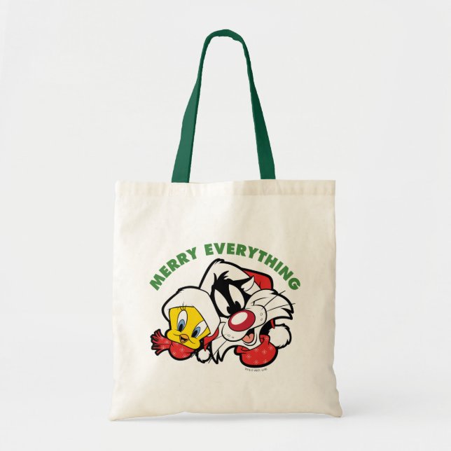 TWEETY™ & SYLVESTER™ "Merry Everything" Tote Bag (Front)