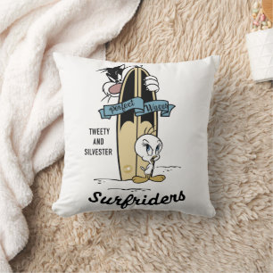 TWEETY™ & SYLVESTER™ Surfriders Throw Pillow