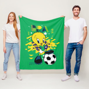 TWEETY™ Team Brazil Soccer Graphic Fleece Blanket