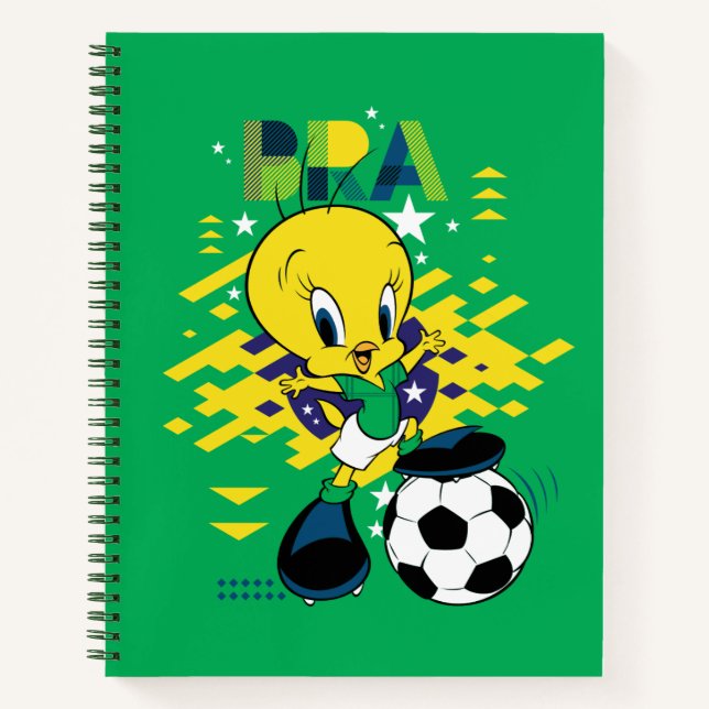 TWEETY™ Team Brazil Soccer Graphic Notebook (Front)