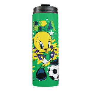 TWEETY™ Team Brazil Soccer Graphic Thermal Tumbler
