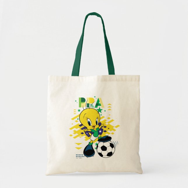 TWEETY™ Team Brazil Soccer Graphic Tote Bag (Front)