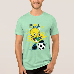 TWEETY™ Team Brazil Soccer Graphic Tri-Blend Shirt
