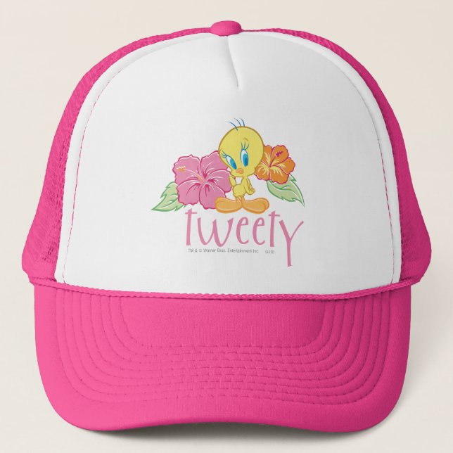 TWEETY™ Tropical Flowers Trucker Hat (Front)