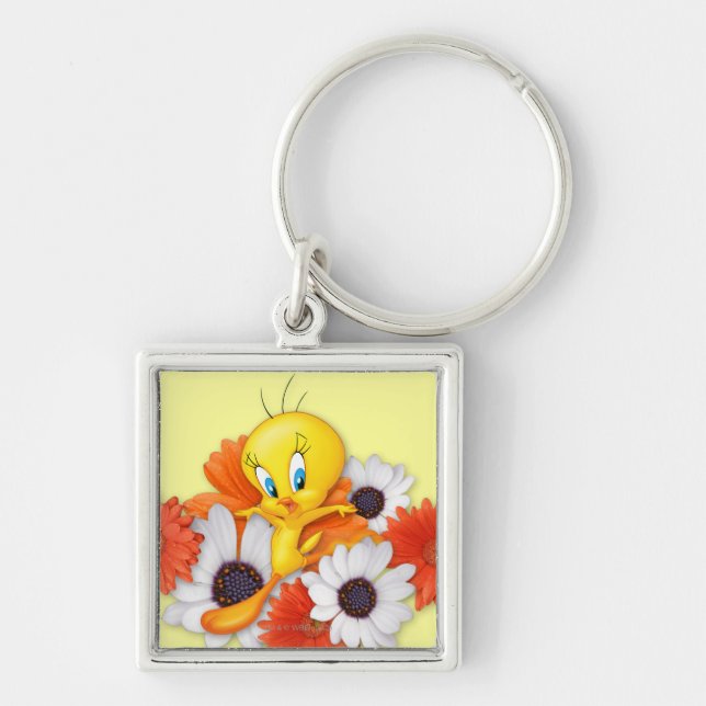 TWEETY™ With Daisies Keychain (Front)