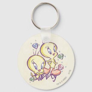 Tweety with Gems Keychain