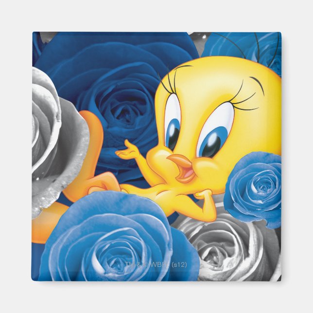 Tweety With Roses Magnet (Front)