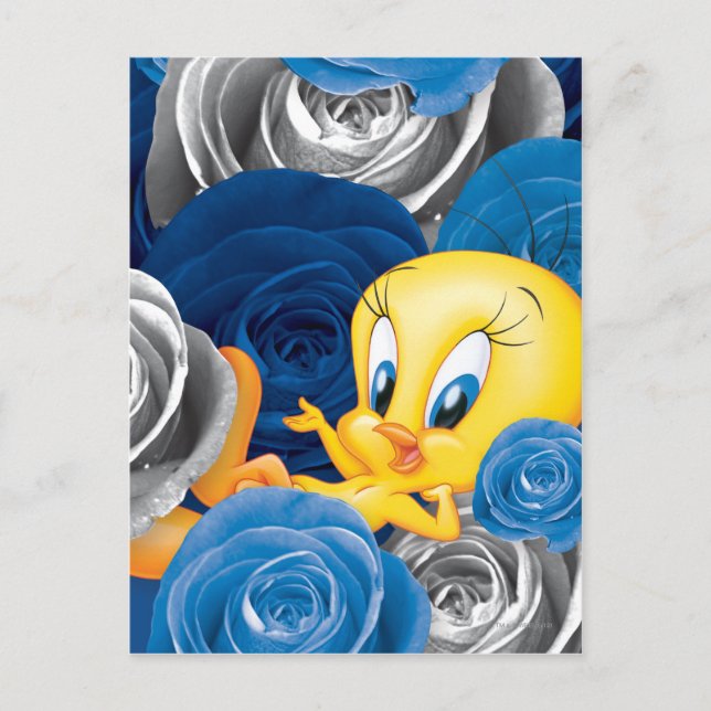 TWEETY™ With Roses Postcard (Front)