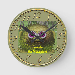 Tweezle the Wuzzybutt Kids' Fun Cartoon Clock