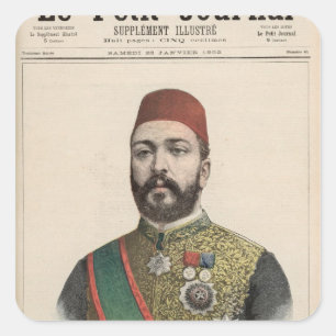 Twefik Pasha  Khedive of Egypt Square Sticker