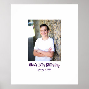 twelfth birthday 12th Sign In Party Board 12