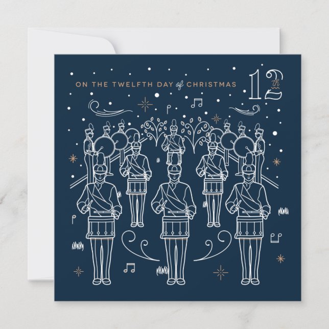 Twelfth Day of Christmas Flat / Photo Card 5.25 (Front)