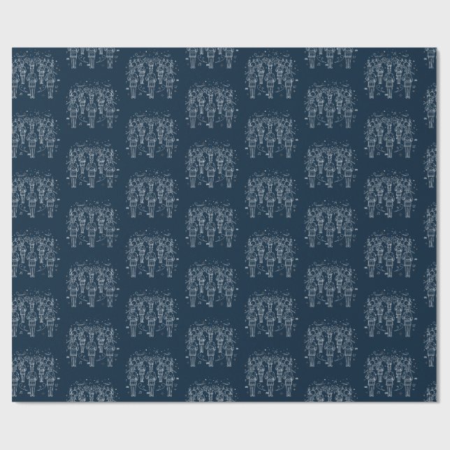 Twelfth Day of Christmas Gift Wrapping Paper (Flat)