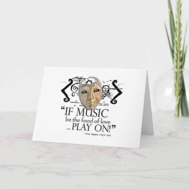 Twelfth Night Music Quote Card (Front)