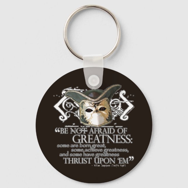Twelfth Night Quote Keychain (Front)