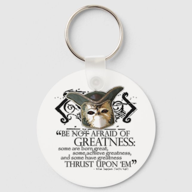 Twelfth Night Quote Keychain (Front)