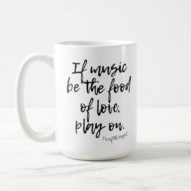 TWELFTH NIGHT SHAKESPEARE MUSIC LOVE PLAY COFFEE MUG (Left)