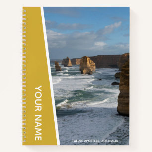 Twelve Apostles Great Ocean Road, Gold Notebook
