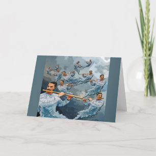 Twelve Days of Christmas - Eleven Pipers Piping Holiday Card