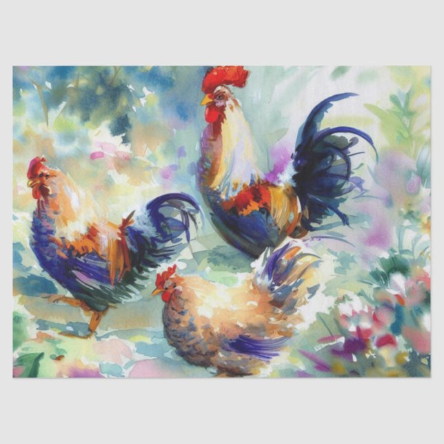 Twelve Days of Christmas: French Hens (D), Tissue Paper (Front)