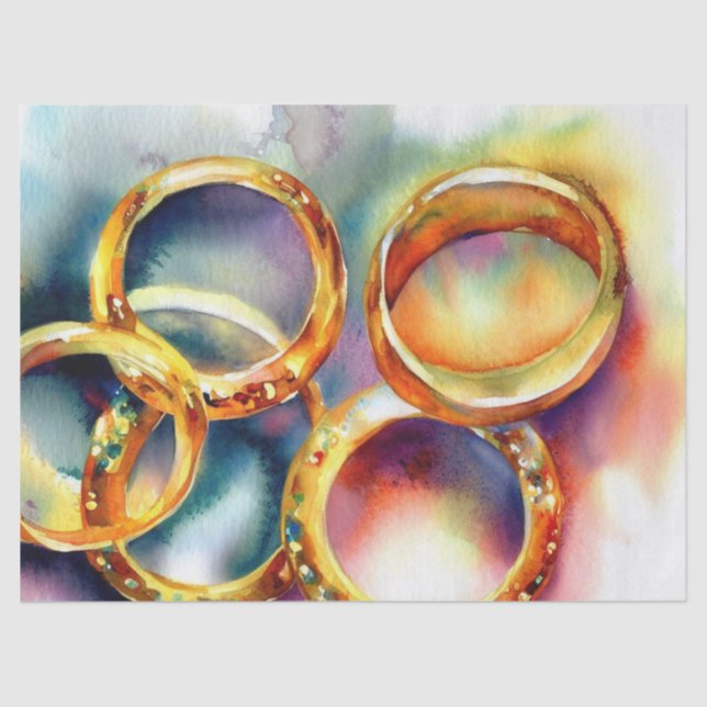Twelve Days of Christmas: Golden Rings (D), Tissue Paper (Front)