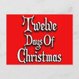 Twelve Days of Christmas Holiday Postcard