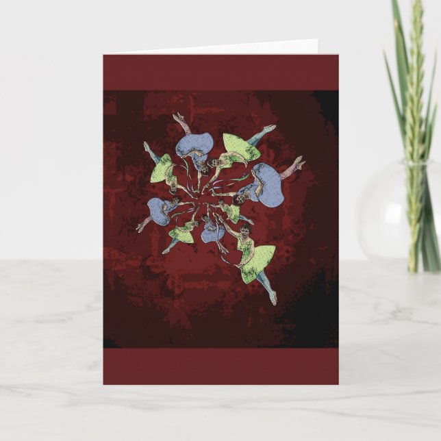 Twelve Days of Christmas - Nine Ladies Dancing Holiday Card (Front)
