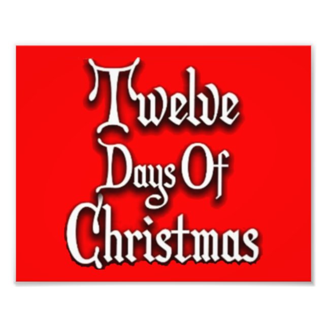 Twelve Days of Christmas Photo Print (Front)