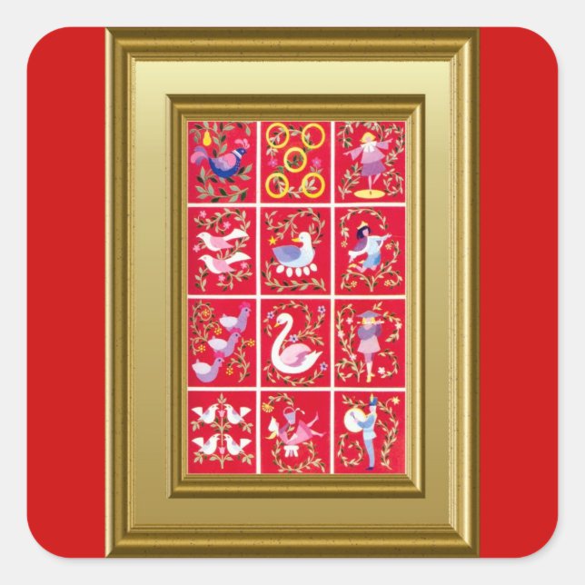 Twelve Days of Christmas sticker (Front)