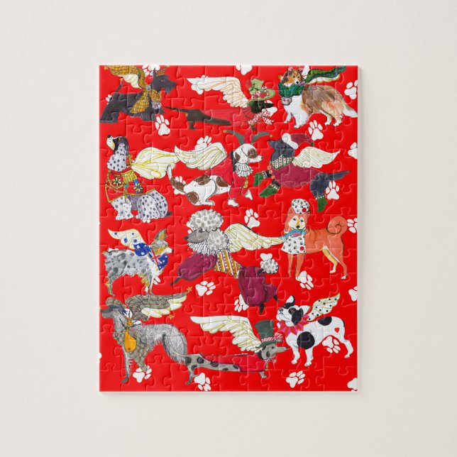 Twelve Dogs of Christmas Jigsaw Puzzle (Vertical)