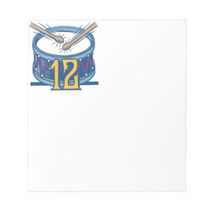 Twelve Drummers Drumming Notepad