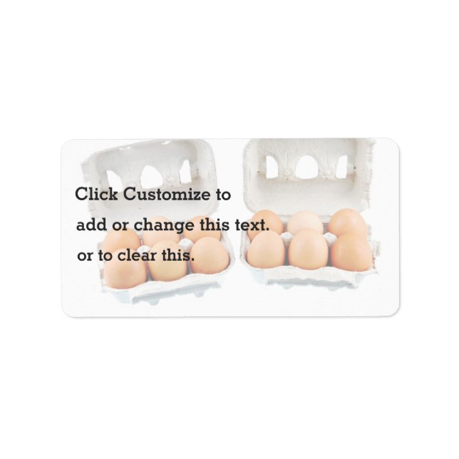 Twelve Eggs In Two Boxes Label (Front)