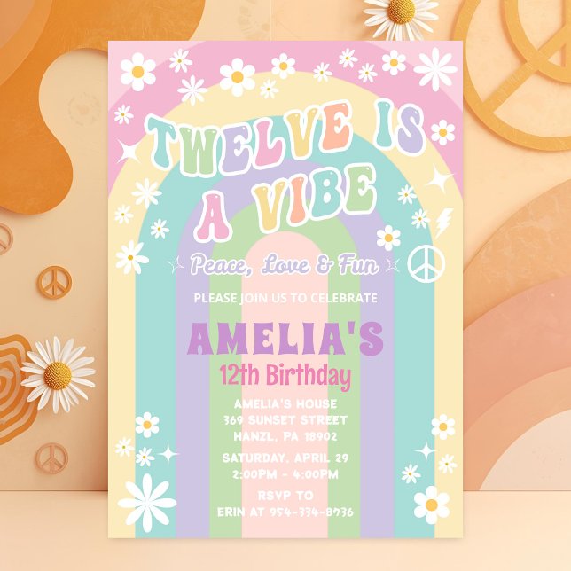 Twelve is a vibe birthday invitation (Creator Uploaded)