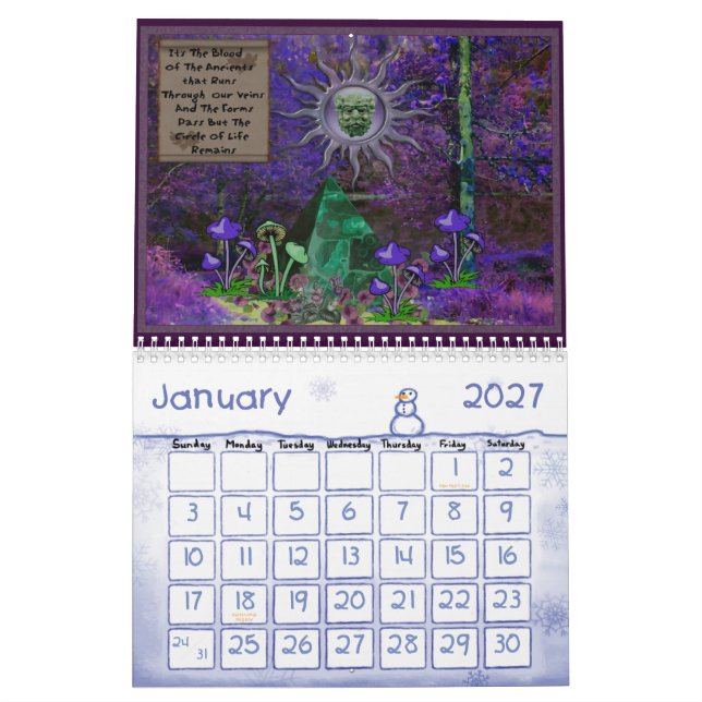 Twelve Months Of  Goddesses Calendar (Jan 2027)
