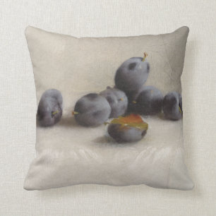 Twelve Plums Throw Pillow
